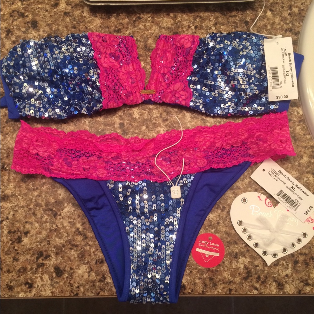 Beach bunny sequin swim suit